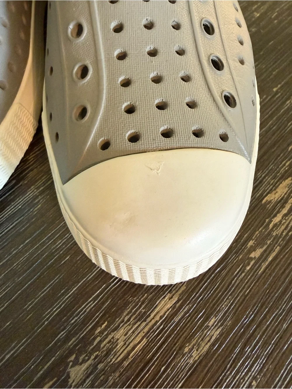 Native Jefferson Gray Slip-On Sneaker Sandals Big Kid Size 4 Outdoor Summer